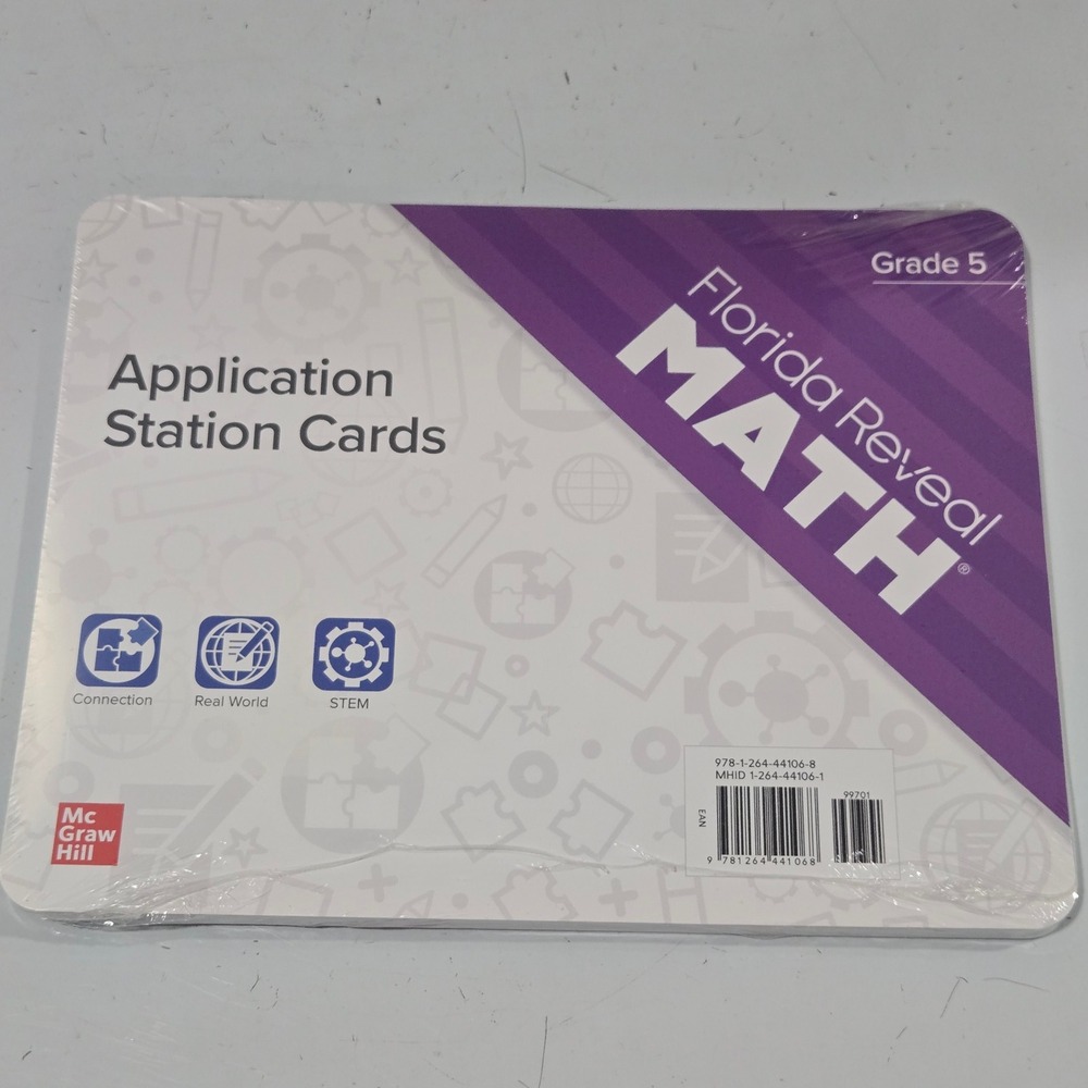 McGraw Hill Florida Reveal Math Grade 5 Application Station Cards 9781264441068